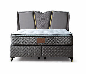 Juegos de dormitorio elegantes Cama para dormir con cabecero de base Hermoso diseño para muebles de dormitorio - Product Image 3