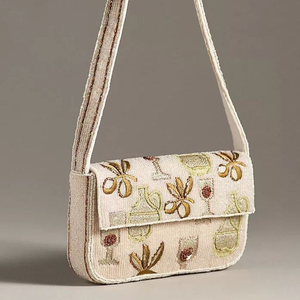 Bolso de mano de diseñador con cuentas hecho a mano de estilo indio multicolor, estilo bohemio, compras nocturnas de glowin fashion - Product Image 2