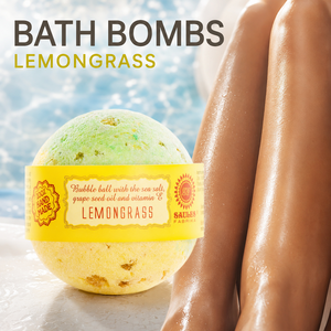 Bombe de bain artisanale de luxe à la citronnelle, boule effervescente pour le bain au sel marin, aromathérapie, cadeau bien-être, fabrication européenne de qualité supérieure - Product Image 4