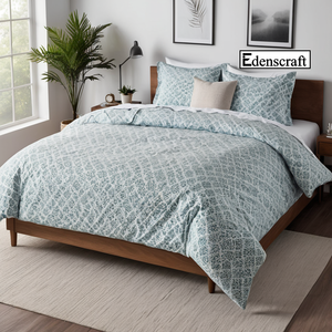 Juego de Funda Nórdica de Jacquard de Algodón de Lujo, Cuatro Estaciones, Tamaño King, Ropa de Cama Suave y Cómoda, Relleno de Lana, Estampado Personalizado - Product Image 4