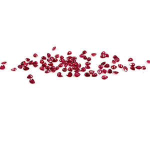 Natural Bangkok Ruby Loose Gemstone Calibrated Pears 2x3mm & 3x4mm Brilliant Cut <b>Red</b> & Yellow Citrine <b>Material</b> - Product Image 1
