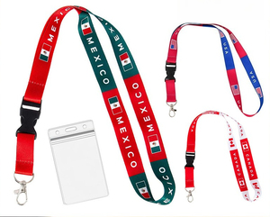 2026 Cho Bóng Đá Dây Đeo Điện Thoại Tùy Chỉnh Nylon ID Huy Hiệu Chủ Dài Mexico-Phong Cách Dây Buộc Mexico Mexico-Canada-USA - Product Image 1