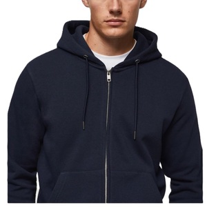 Sweat à capuche zippé pour homme en molleton 100% coton épais, personnalisé, de haute qualité, couleur unie, hiver, fabriqué au Bangladesh, écologique - Product Image 4