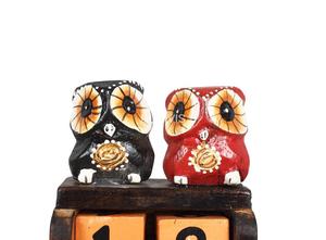 Venta al por mayor de calendario de búho de madera pintado personalizado para la decoración del hogar material ecológico tamaño personalizado y color - Product Image 5