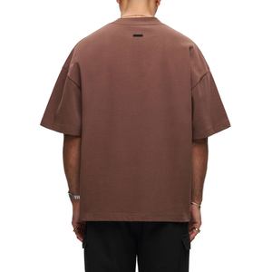 Camiseta informal de fabricación de Pakistán con ajuste holgado, nuevo estilo, diseño de hombro caído, patrón sólido, tela de punto - Product Image 3