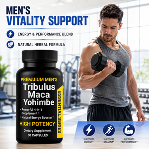 Cápsulas <span class=keywords><strong>de</strong></span> <span class=keywords><strong>Tribulus</strong></span>, Maca y Yohimbe <span class=keywords><strong>de</strong></span> Marca Privada OEM, Suplemento Herbal para la Vitalidad y Energía Masculina - Product Image 2