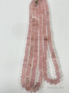 Cuentas Sueltas de Cuarzo Rosa Natural en Forma de Calabaza, 17 Pulgadas, Tamaño 8-10 mm - Product Image 4