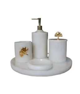 Accessoires de cuisine et ensemble de salle de bain Distributeur de savon mousse marbre bouteille de désinfectant liquide pour les mains salle de bain - Product Image 4