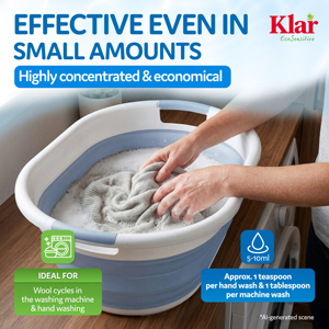 น้ำยาซักผ้า KLAR Eco Sensitive สูตรอ่อนโยน ปราศจากน้ำหอม 500 มล. ซักได้ 50 ครั้ง ผ่านการทดสอบทางผิวหนังสำหรับเด็ก - Product Image 5
