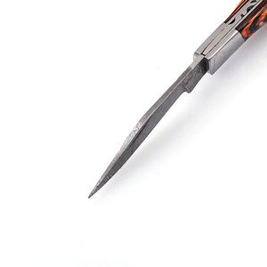 Đa chức năng Damascus thép gấp túi Dao móc khóa sừng xử lý với làm việc thủ công Dao móc khóa - Product Image 4