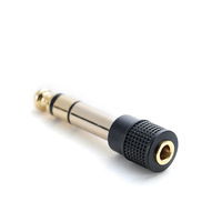Plaqué or 6.35mm (1/4 pouces) mâle à 3.5mm (1/8 pouces) femelle adaptateurs de casque stéréo prise jack pour casque