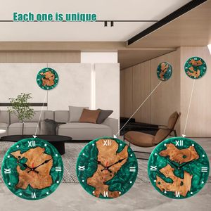 Modern High Quality Epoxy Resin Wood <b>Wall</b> <b>Clock</b> Custom Logo Home Decor and Restaurant Use by taqi Handicrafts - Product Image 4