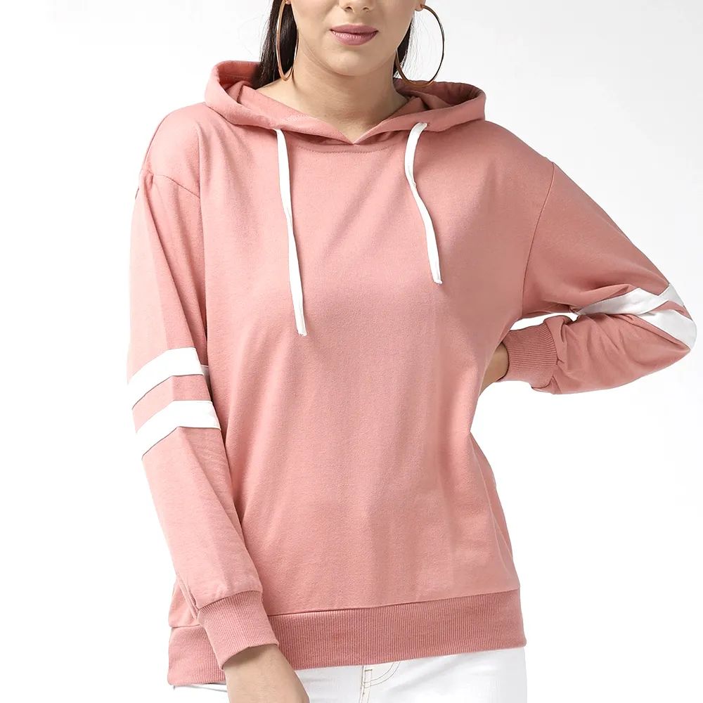 Vente en gros de sweats à capuche pour femmes avec logo en relief personnalisé grande taille sweat à capuche respirant et confortable pour femmes
