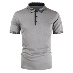 Polo imprimé en tricot de coton grande taille pour hommes à manches courtes pour femmes T-shirt polo d'affaires avec tissu en coton mélangé - Product Image 5