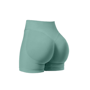 2025 Short de sport personnalisé à la mode Sports Fitness Workout Yoga Couleur unie et sublimé Plus Size en Spandex/Nylon - Product Image 1