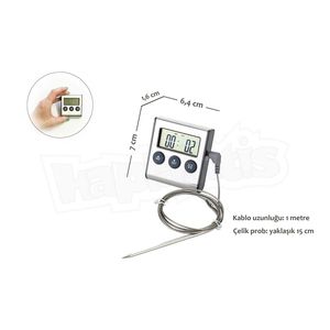 Thermomètre numérique à sonde avec minuterie et alarme pour usage intérieur - Product Image 6