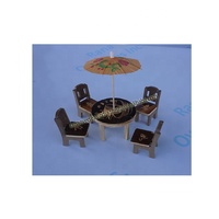 Ensemble chaise et table miniatures en bois de qualité supérieure pour décoration d'intérieur Showpiece et jouet pour enfants