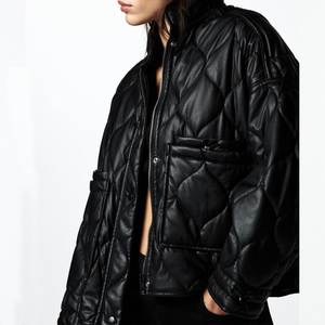 Nueva chaqueta de cuero genuino de moda para mujer, chaqueta de manga larga para otoño e invierno, chaqueta de cuero transpirable y la mejor - Product Image 2