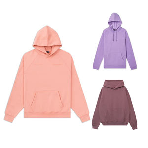 Sweat à capuche 100% coton imprimé solide sweat-shirt polaire doux pour l'hiver vêtements de sport respirants pour tenue décontractée en plein air - Product Image 5