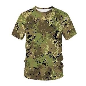 Camiseta de Manga Corta Unisex al por Mayor, Personalizada, de Camuflaje Vintage, Transpirable, con Protección UV, Secado Rápido, de Poliéster, Talla Grande - Product Image 6