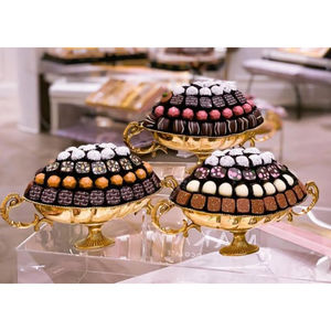 Bol à chocolat en métal doré de meilleure qualité pour la salle à manger Porte-desserts au chocolat Hôtels et mariages pour le dessert Bonbons à bas prix - Product Image 3