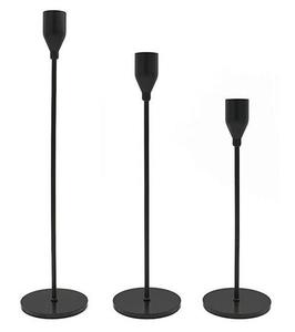 Juego de soporte de vela de diseño de cadena de 2 portavelas de Metal único hecho a mano acabado negro iluminación decorativa para el hogar y la Oficina - Product Image 3