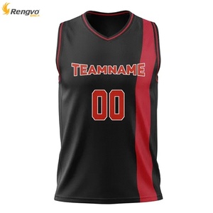 เสื้อบาสเก็ตบอลพิมพ์ซับลิเมชันออกแบบได้ตามต้องการมีตัวเลขและชื่อพลัสไซส์มาใหม่ - Product Image 5
