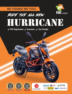NK E BIKES Hurricane Bike Vélo électrique écologique approuvé RTO avec charge rapide Moto électrique à grande vitesse - Product Image 5