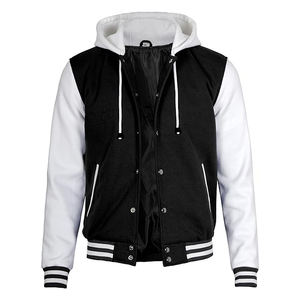 Streetwear Design Vintage Toile Col Montant Avant Hiver Laine Polaire Chenille Brodé Varsity Bomber Letterman Veste Hommes - Product Image 3