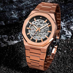 Reloj de Lujo para Hombre, de Acero Inoxidable, Esqueleto, Mecánico Automático, Luminoso, Resistente al Agua, para Negocios, Suministro OEM ODM - Product Image 4