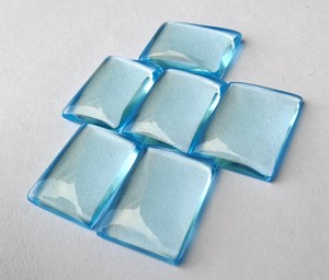 Wholesale Natural for Blue Quartz Cabochon Rectangle Baguette Cut Flat Back IGI Certified All Loose Gemstones for Jewelry - Product Image 5