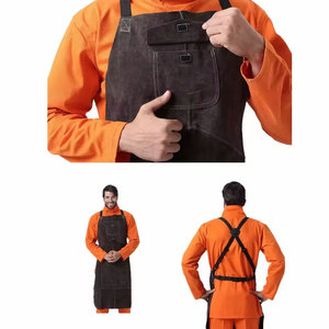 Delantal de soldadura de cuero de seguridad de suministro directo de fábrica para unisex/logotipo personalizado al por mayor delantal de soldadura cómodo hecho a medida - Product Image 3