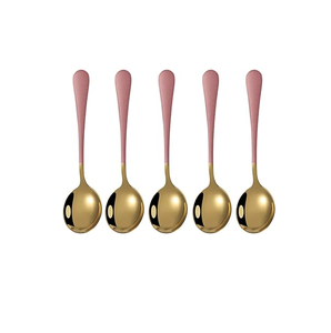 ช้อนสแตนเลสมีที่จับสีต่างๆช้อนชาสร้างสรรค์ทำจากสแตนเลสช้อนชาผลิตตามสั่ง - Product Image 5