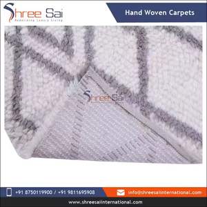 Meilleure vente moderne abstrait laine tissé tapis plat tissage doux gland lavable PET amical antidérapant écologique intérieur vie - Product Image 4