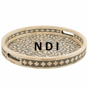 Enamel Finished Serving Tray Superb Quality Home Hotel Restaurant <b>Dinner</b> Table Decoration Tray Luxury Serving Trays <b>Set</b> Of 2 - Product Image 3