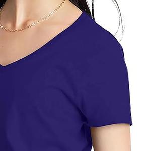 T-shirts pour femmes sur la taille bricolage surdimensionné femmes chemises grande taille Logo personnalisé 100% coton T-shirt à col rond pour les femmes - Product Image 3