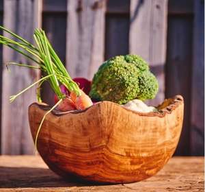 ถ้วยจุ่มไม้-ชามไม้ทำด้วยมือแบบเรียบง่ายชามไม้ที่ใช้ในเชิงนิเวศ - Product Image 1