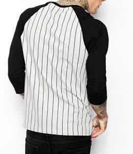 Custom sleeves tshirt Two tone vertical <b>striped</b> long sleeve Graphic full sleeve high quality trending design <b>men</b> <b>t</b>-<b>Shirt</b> - Product Image 3