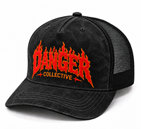 Casquette de baseball sportive en daim noir motif léopard, 5 panneaux, style trucker, broderie personnalisée, dos en maille, visière incurvée réglable, streetwear