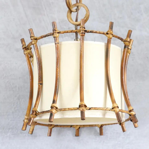 Abat-jour en rotin suspendu de luxe rustique antique PVC bambou matériel chaud chambre d'hôtel couvertures décoratives pour un usage domestique - Product Image 3