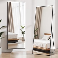 Miroir sur pied pleine longueur en fer forgé, design Art Déco, fait main, écologique, pour chambre à coucher, idéal pour offrir