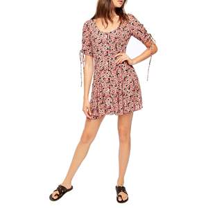 Free People Minidress Elegante da Donna con Lacci, Colore Antracite, Taglia L - Traspirante, con Decorazioni Intagliate, Tinta Unita, per Primavera, Tempo Libero e Feste - Product Image 1