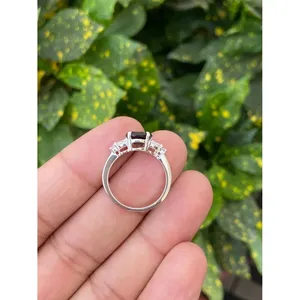 Round Smoky <b>Quartz</b> <b>Ring</b> 925 Sterling Silver Handmade Gemstone <b>Ring</b> for Women Wholesale Jewelry Supplier - Product Image 5