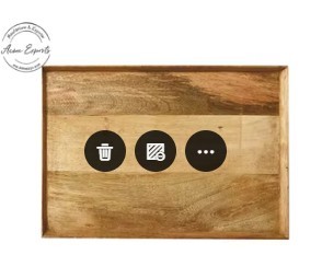 Bandeja de servicio de madera de primera calidad con asas recortadas, perfecta para el desayuno en la cama, cocina, comedor, hogar y uso en hoteles - Product Image 4