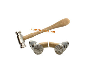 Outils de bijoutier Texturing Hammer Wide Narrow Circles - Product Image 4