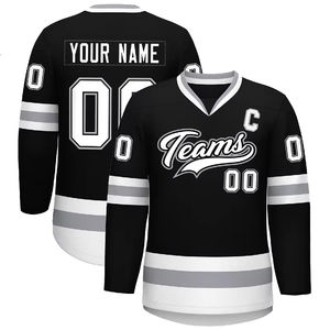 Maillot de hockey sur glace d'équipe, uniforme personnalisé, impression par sublimation, qualité professionnelle, tissu 100% polyester, OEM ODM, fournisseur en gros, usine personnalisée - Product Image 5