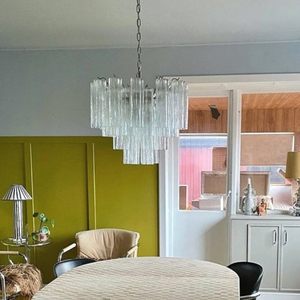 Hiện đại thanh lịch nghệ nhân thủy tinh đèn chùm có thể điều chỉnh chiều cao cho khu vực ăn uống tinh vi tiền sảnh chiếu sáng khách sạn & phòng - Product Image 4