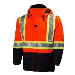 Customizable Logo Winter Bomber <b>Jacket</b> <b>High</b> Visibility Reflective Safety Black Color Made Polyester Material Support for - Product Image 1