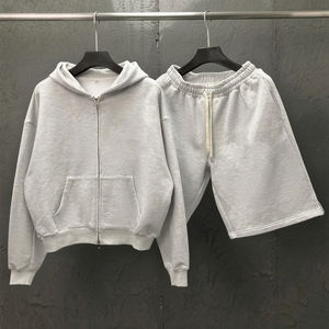 Tissu tricoté solide vêtements de sport été course Slim Fit Fitness entraînement ensemble court professionnel meilleure qualité ensemble court - Product Image 2