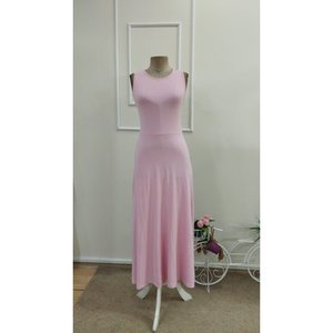 Vestido Maxi de Viscosa para Mujer de Jane's con Detalle Cruzado en la Espalda, Cuello Redondo, Silueta en A, Sin Mangas, Cómodo para Uso Diario - Product Image 3